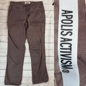 Apolis Activism Men's Cotton Twill Utility Trouser Brown Size 34